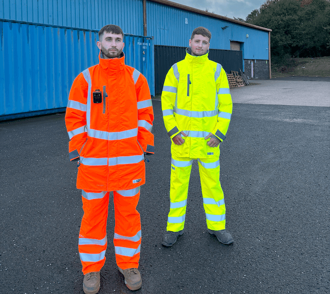 High-visibility clothing for roadside safety