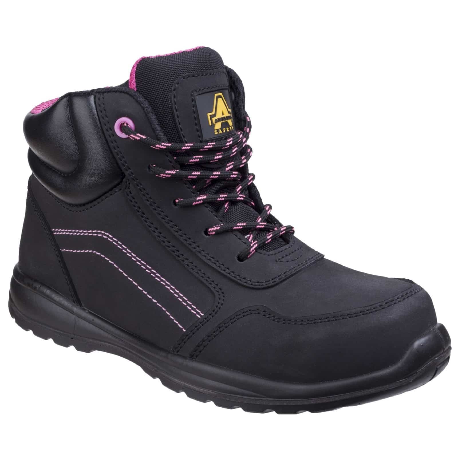 Steel-toe safety boots for industrial environments.