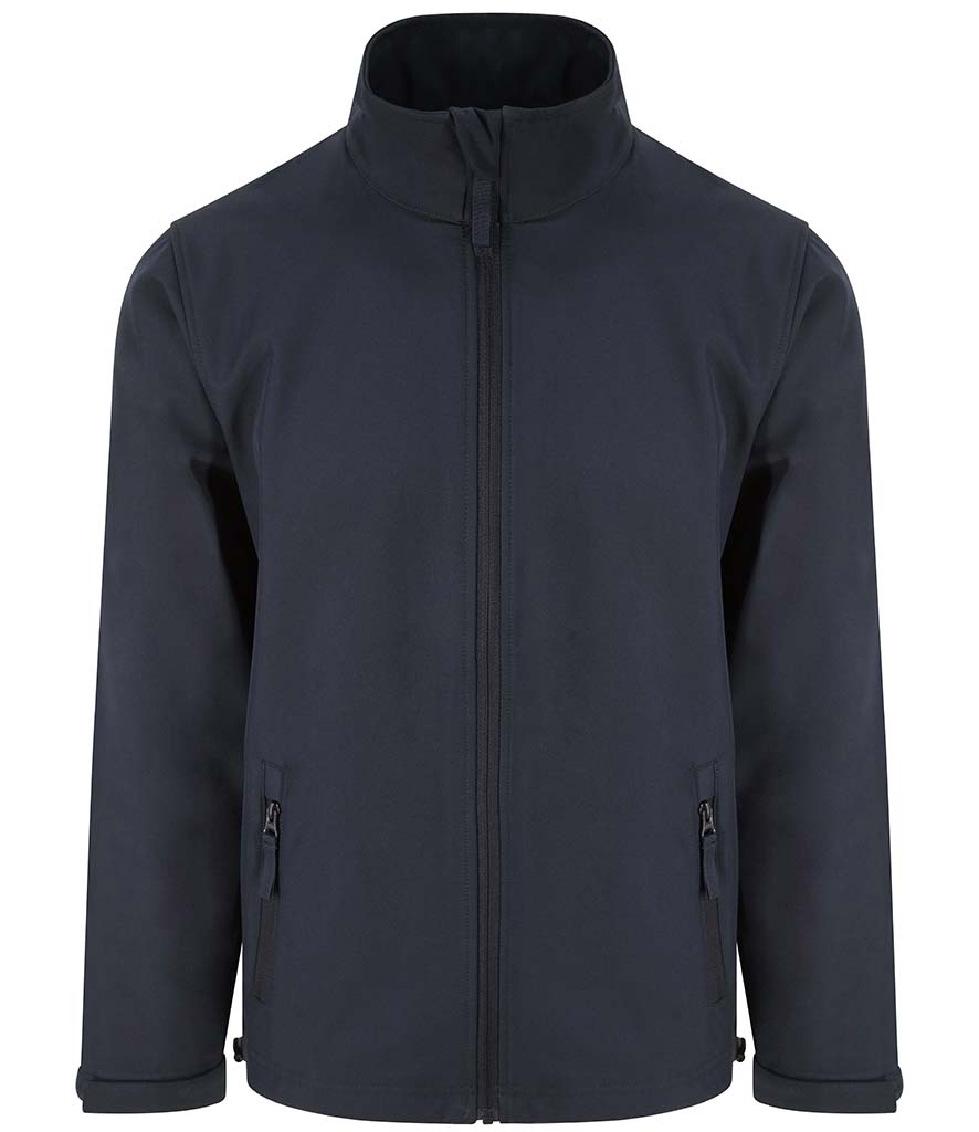 Soft shell jacket with water-resistant properties.