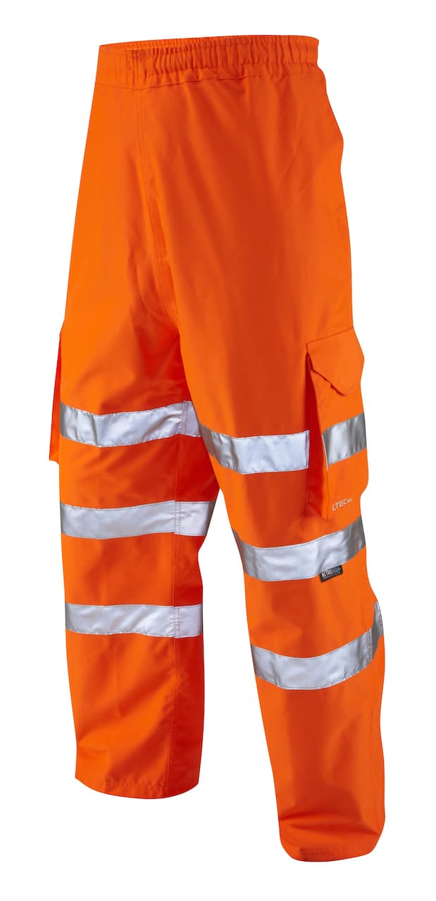 High-visibility work trouser designed for comfort and visibility.