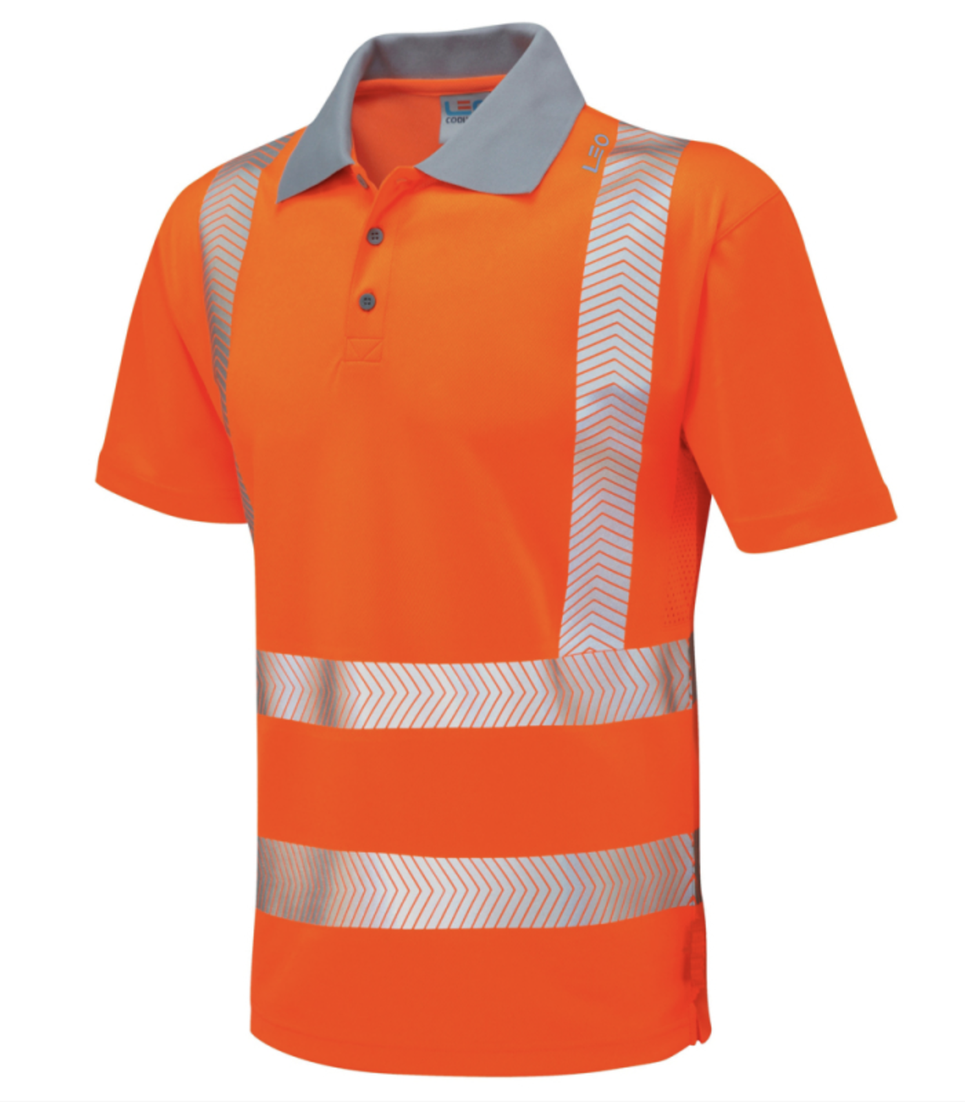 High-visibility work polo designed for comfort and visibility.