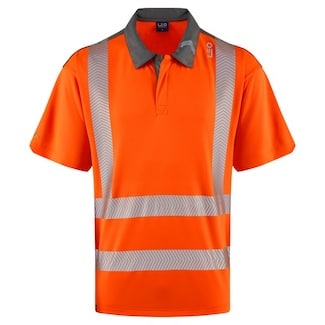 P12-O_Short Sleeve Orange Polo Shirt_Front-640×640 copy