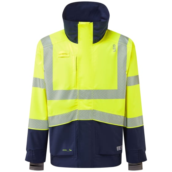 DARTMOOR YEL-NVYj05_y_nv_leo HI-VIZ YELLOW - NAVY BOMBER JACKET