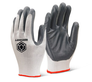 EC7N BEESWIFT NITRILE P/C POLYESTER GREY
