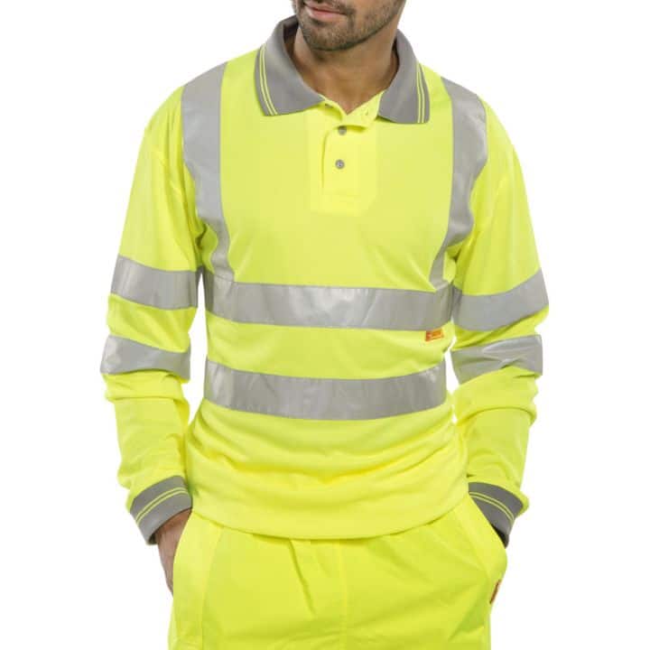HI-VIS POLO LS